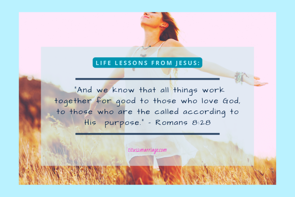 Journey to Restoration: A Titus 2 Wife’s Story of Grief, Grace, and Legacy 4 a woman in a field with arms outstretch basking in the sun. Romans 8:28