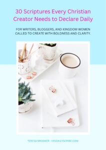 Find Peace Amidst the Chaos: Unlocking the Sanctuary of the Secret Place 7 White Bible and journal with rose gold binder clips, a cup of coffee, a tray with a cup of pens and a small plant and another small plant on the desk all laid out aesthetically.