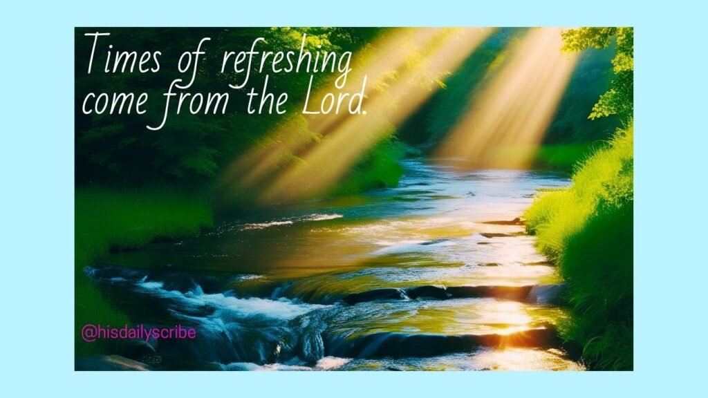Come to the Well: A Prophetic Call to Rest, Repentance, and Overflow 3 A stream of water surrounded by trees with beams of sunlight shining down across the waters.
