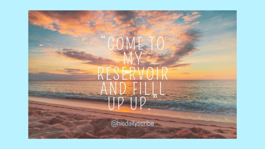 Come to the Well: A Prophetic Call to Rest, Repentance, and Overflow 5 A beach with the calm ocean waters beneath a pink sky of scattered clouds. Come to the Well!