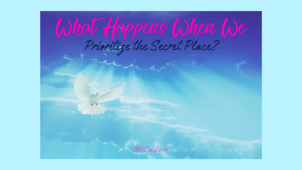 Find Peace Amidst the Chaos: Unlocking the Sanctuary of the Secret Place 5 blue Skys with a white dove flying with open wings.