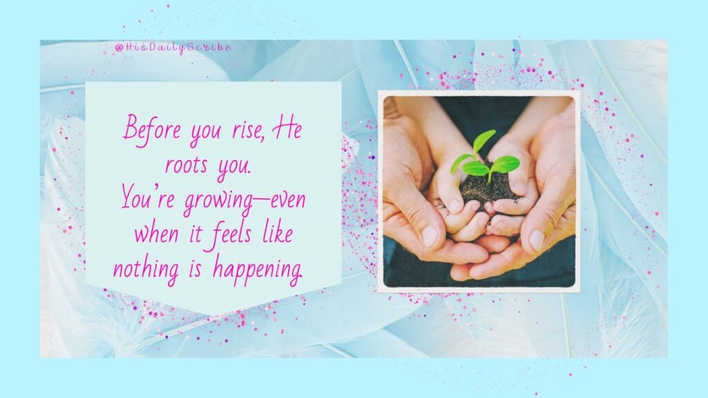 Planted With Purpose: Rooting Your Identity in Christ Before You Rise 5 Adult and child hands holding a small plant, symbolizing growth and care.
