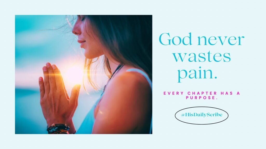 God’s Purpose in Brokenness: Beauty From Ashes for the Hurting Woman 3 Woman praying with sunlight symbolizing God never wastes pain and every chapter has a purpose. God’s purpose in Brokenness